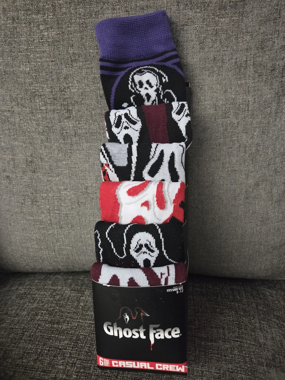 Ghost Face Crew Socks - Multi-Color Pack